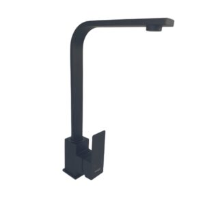 Baterie bucatarie MIXXUS KUB-011 BLACK din otel inoxidabil, Monocomanda, Racorduri incluse