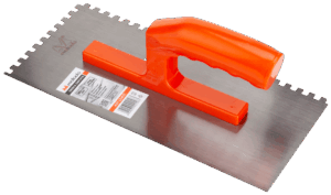 Drisca Zimtata cu Maner de Plastic / L[mm]: 280; B[mm]: 130; A[mm]: 10